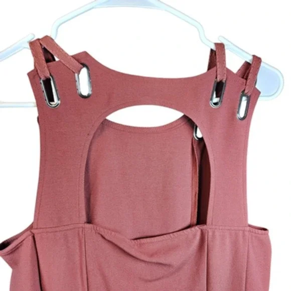 Free People Dress Womens Medium Sleeveless Metal Buckle Detail A-Line Modern - Picture 3 of 7